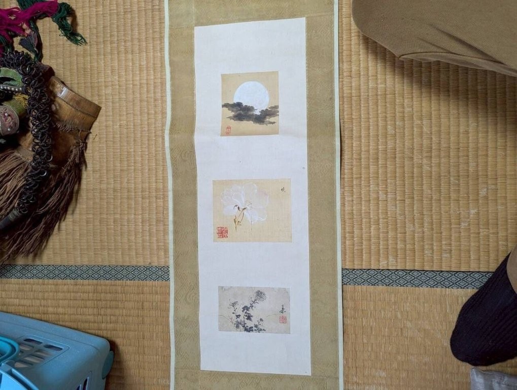 森寛斎作と見られる三幅構成の日本画掛軸｜東京都新宿区中落合での遺品整理・出張買取にて発見された美術品