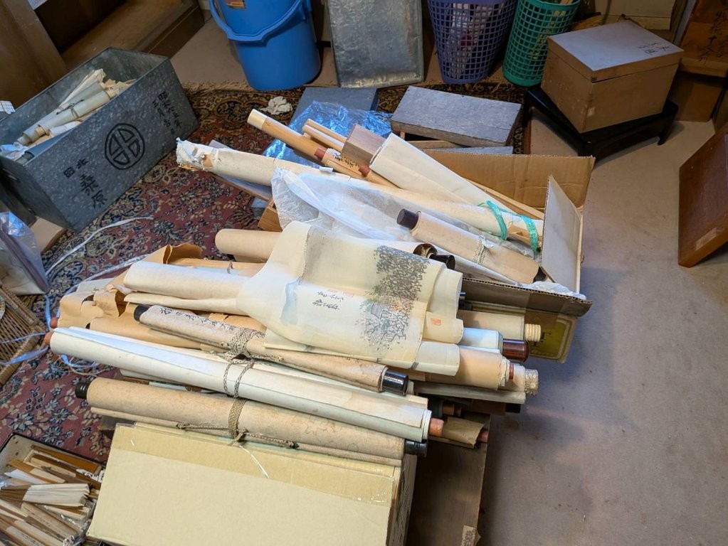 掛軸 箱付 8本まとめて まとめ売り 大量セット 掛け軸 a10292 掛け軸 掛軸 鶴掛軸 慶祝画 松上双鶴 慶事飾り 尺三 鈴村 秀山 洛彩